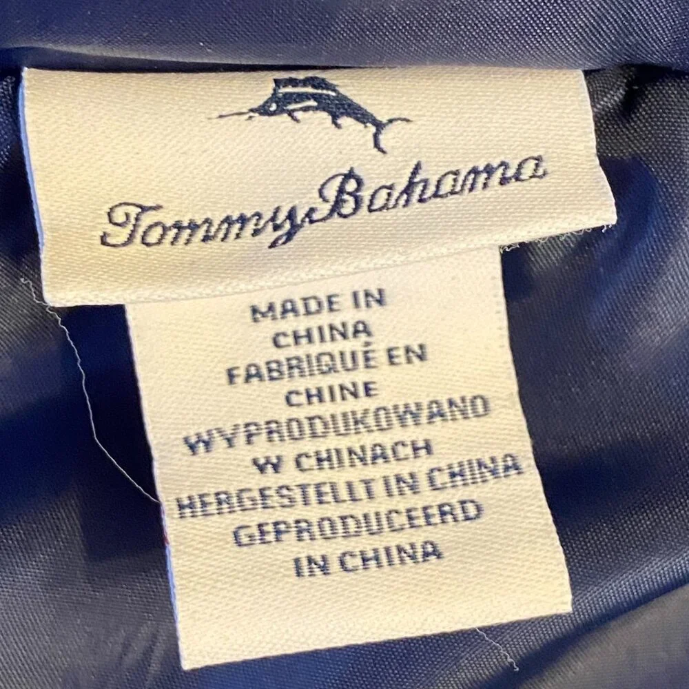 Tommy Bahama Infant Boy Blue Quilted Puffer Vest Marlin Gorpcore Outdoor-12M